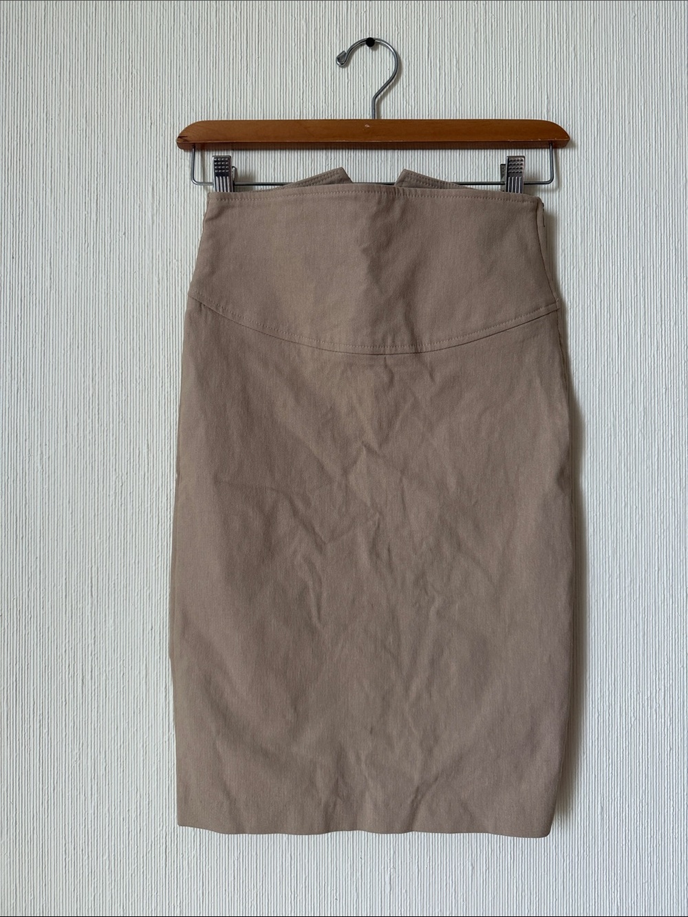 Have Taupe Lace-Up High-Waist Pencil Skirt